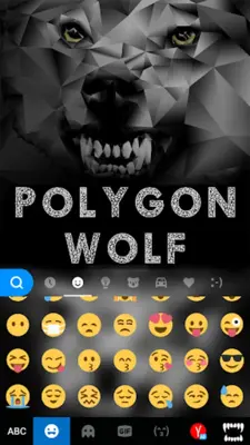 Polygon Wolf Keyboard Theme android App screenshot 0